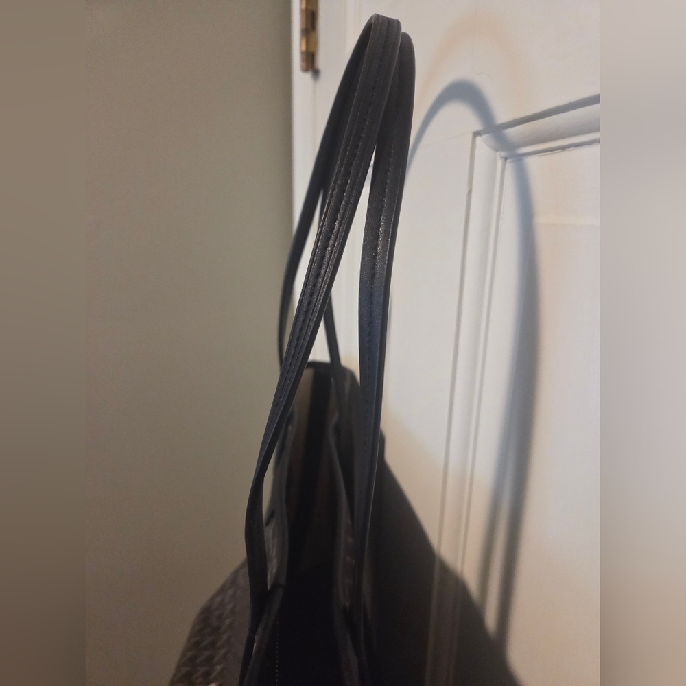 Black and Brown Tory Burch Tote Bag with Pouch - Picture 9 of 16